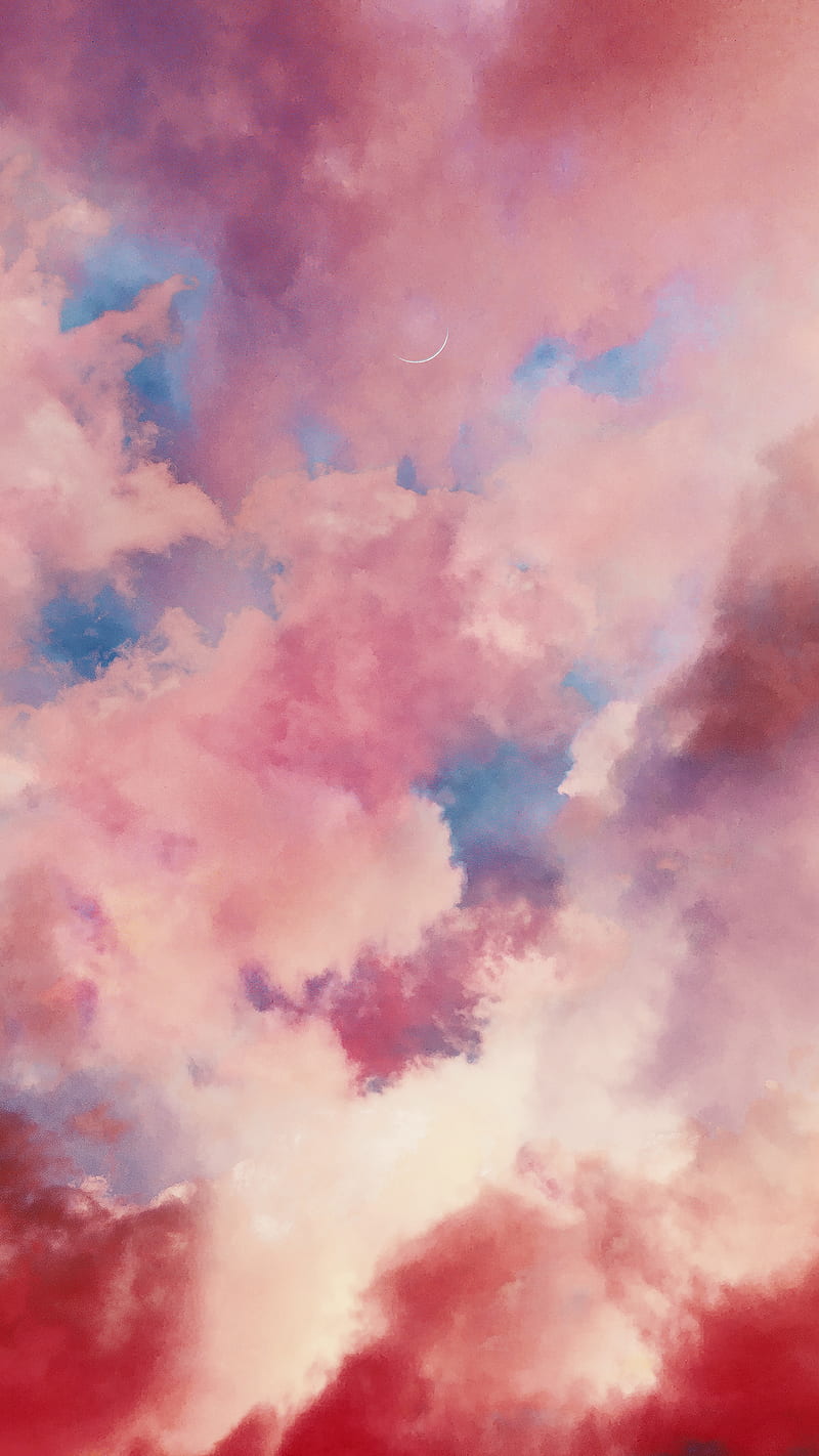 Sky, Taudalpoi, awesome, clouds, colorful, cool, digital, dramatic, evening, nature, night, orange, graphy, pink, pop art, summer, surreal, surrealism, HD phone wallpaper
