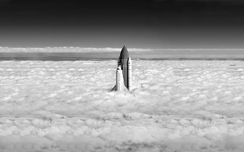 Space Shuttle, aeronautics, space, nasa, national, clouds, administration, shuttle, HD wallpaper