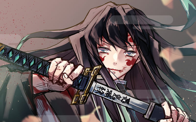Demon Slayer Long Hair Muichiro Tokito With Sword Anime Hd Wallpaper Peakpx