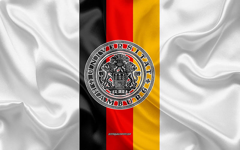 University of Hamburg Emblem, German Flag, University of Hamburg logo, Hamburg, Germany, University of Hamburg, HD wallpaper