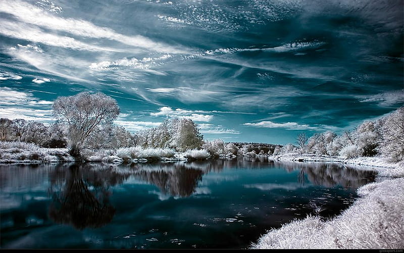 Winter Sea, uhh, h nerya, ice, nature, sea, winter, 1440x900, HD wallpaper