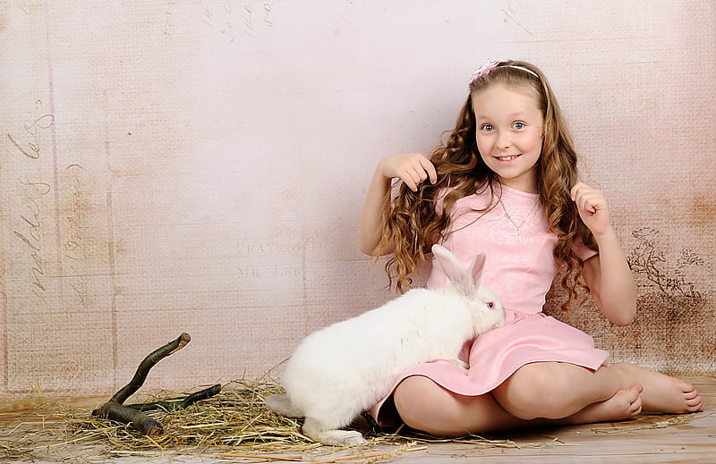 Little girl, pretty, adorable, sweet, sightly, nice, love, beauty, face, child, bonny, lovely, leg, blonde, baby, cute, sit, feet, white, little, Nexus, bonito, dainty, Rabbit, kid, graphy, fair, people, pink, Belle, comely, fun, smile, studio, girl, princess, childhood, HD wallpaper