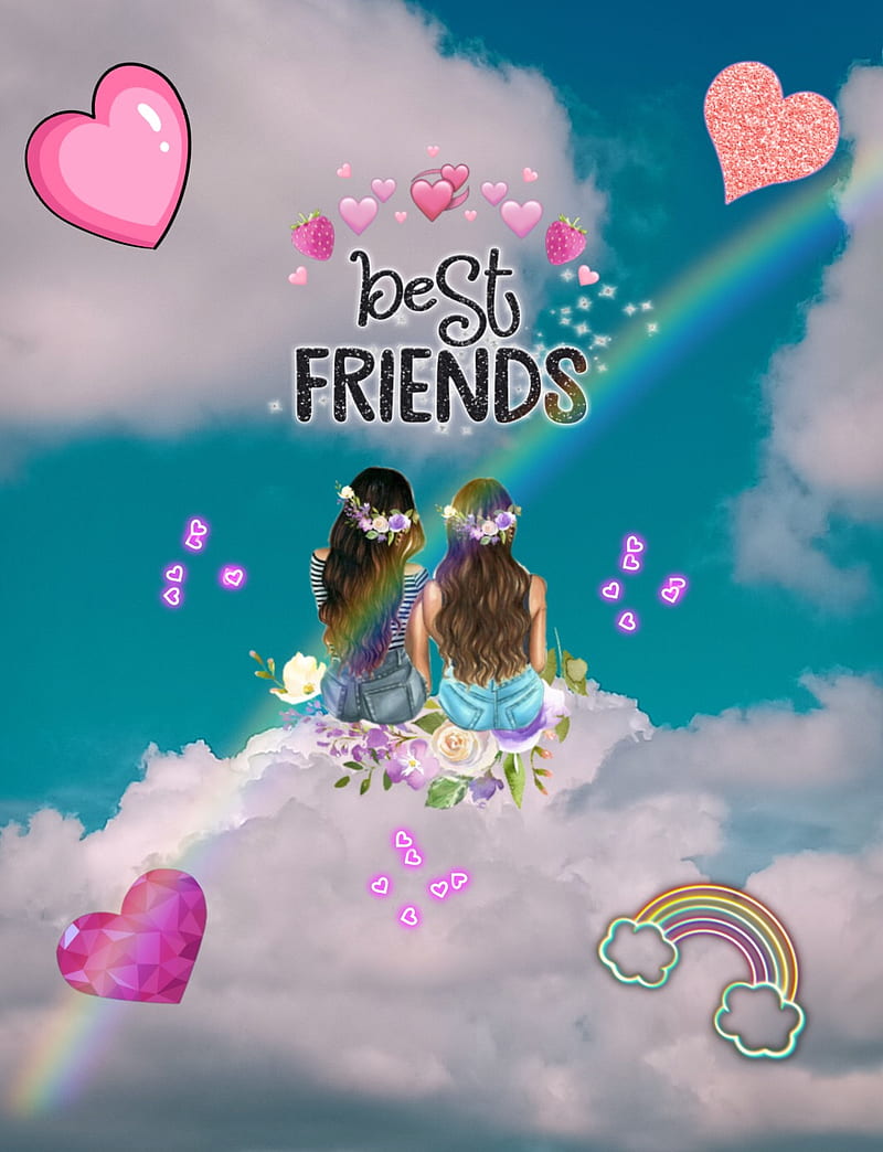 Friends forever, Bff, amigas, amoled, best friend, bestie, black, dark,  friend, HD phone wallpaper