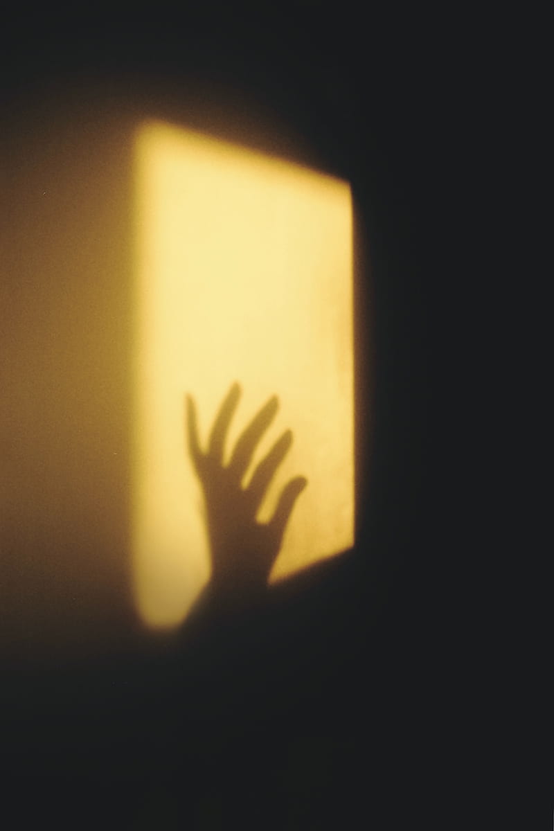 hand, shadow, wall, fingers, silhouette, HD phone wallpaper