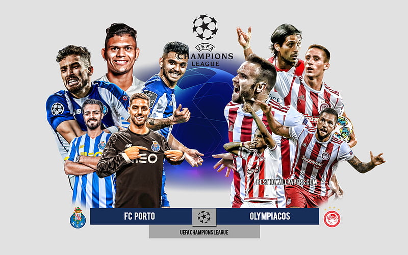 FC Porto vs Olympiacos, Group C, UEFA Champions League, Preview, promotional materials, football players, Champions League, football match, FC Porto, Olympiacos, HD wallpaper