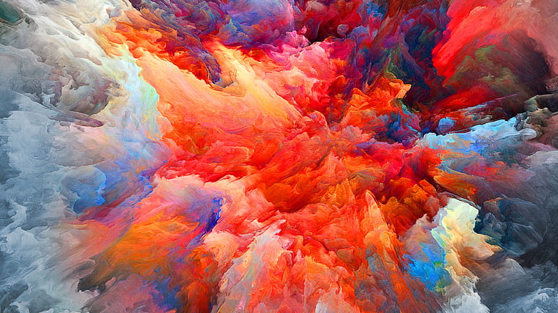 Colorful Blast of Smoke, HD wallpaper