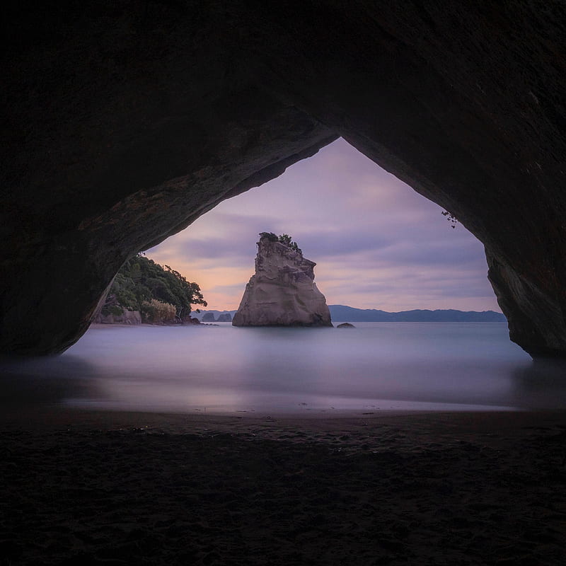 rock, cave, water, dark, HD phone wallpaper