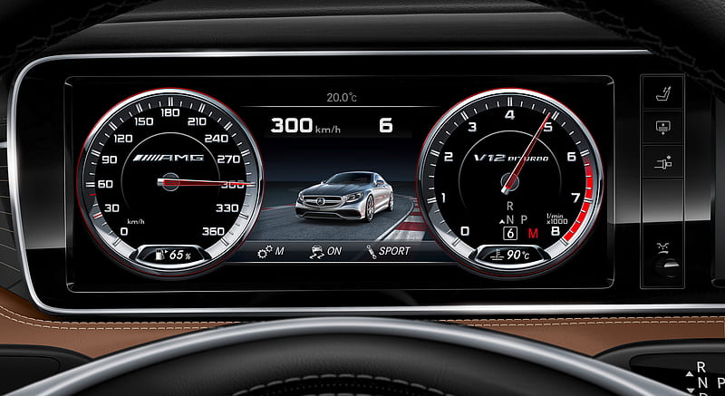2015 Mercedes-Benz S65 AMG Coupe - Instrument Cluster , car, HD wallpaper 2015 Mercedes-Benz S65 AMG Coupe - Instrument Cluster , car, HD wallpaper