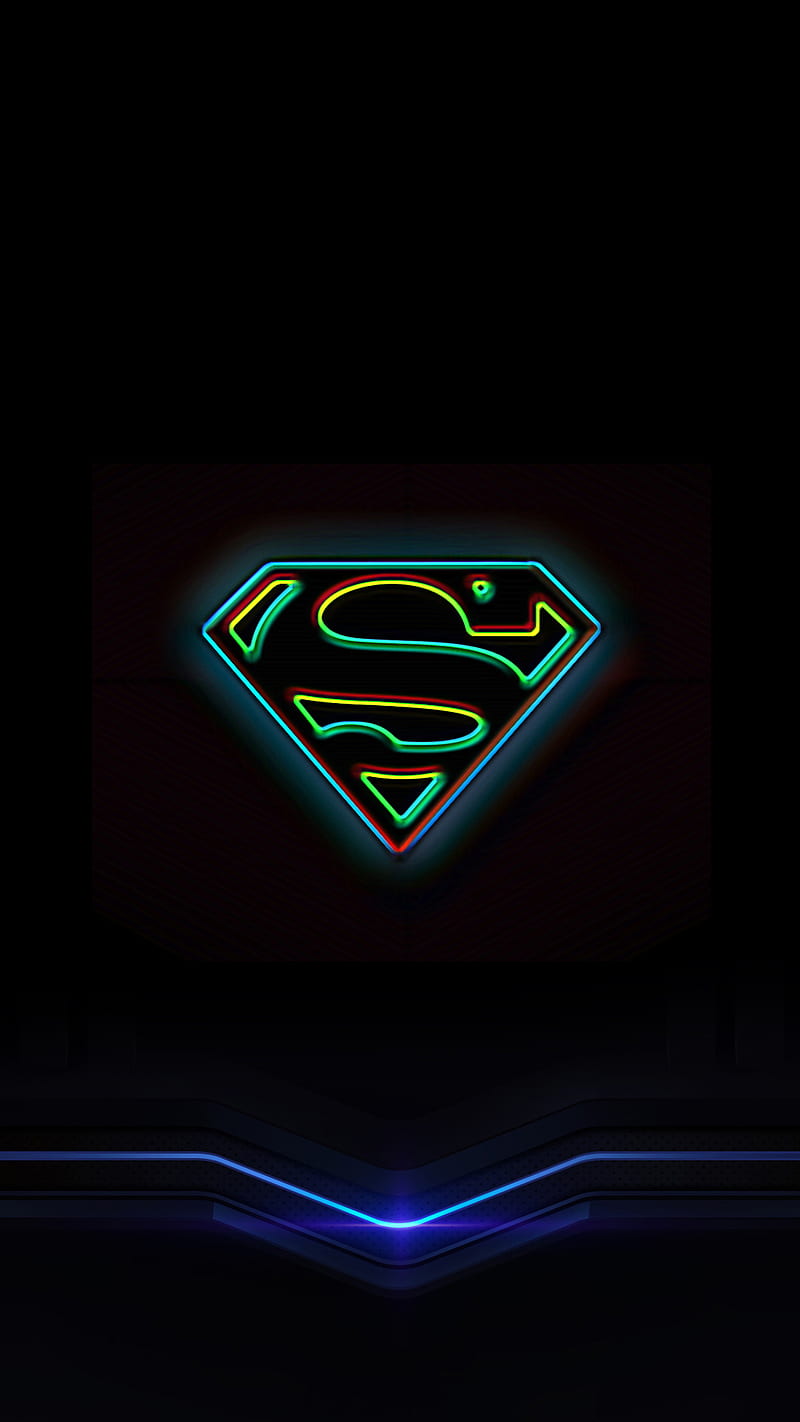 Superman Neon, HD phone wallpaper