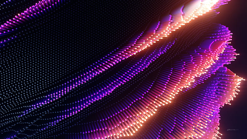 3D Abstract Colorful Surface Line Abstract, HD wallpaper