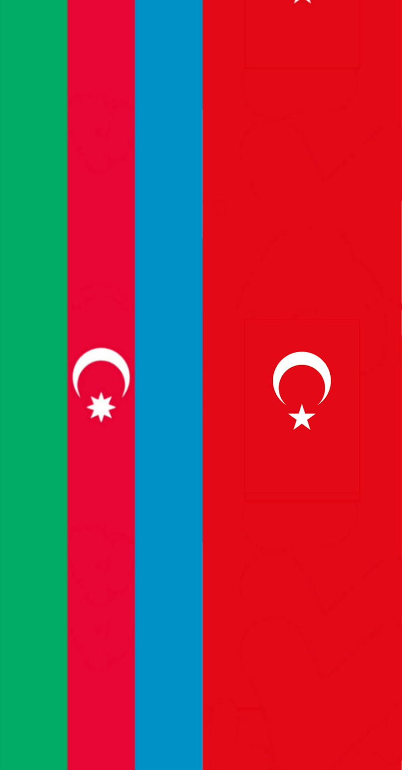 Turkiye Azerbaycan, abdulsamet123, armenian, az, azerbaijan, flag, flag, tr, turkey, HD phone wallpaper