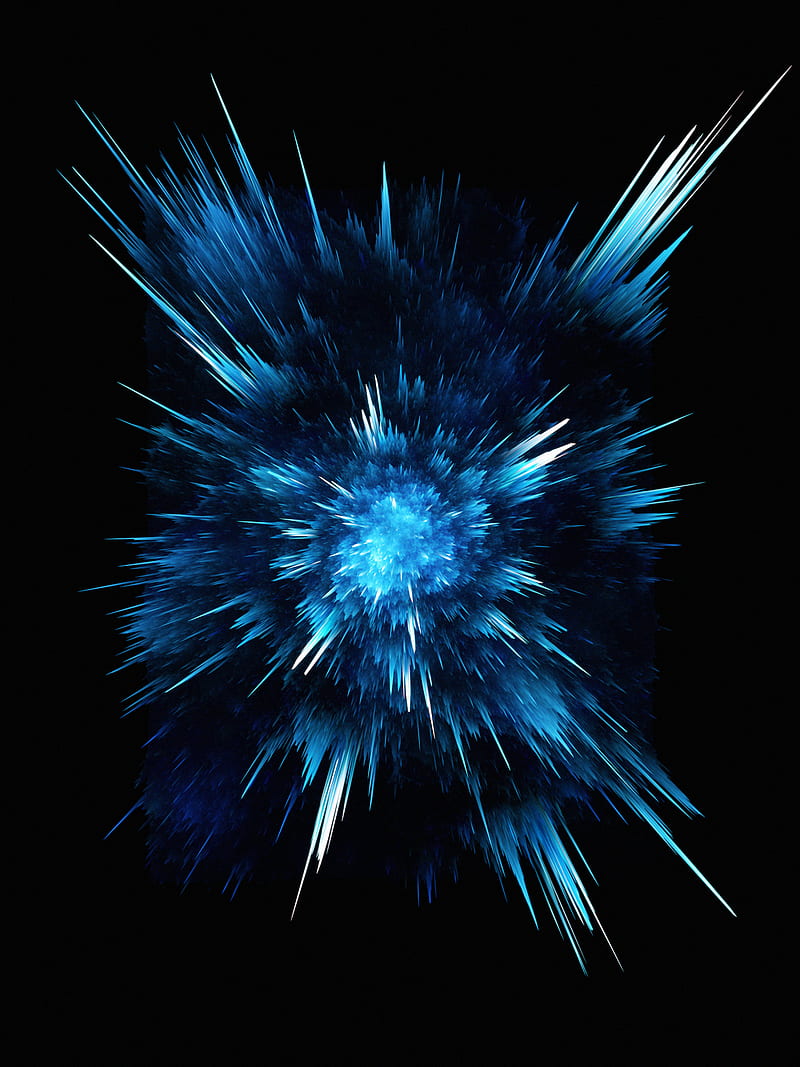 abstraction, blue, lines, explosion, dark, HD phone wallpaper