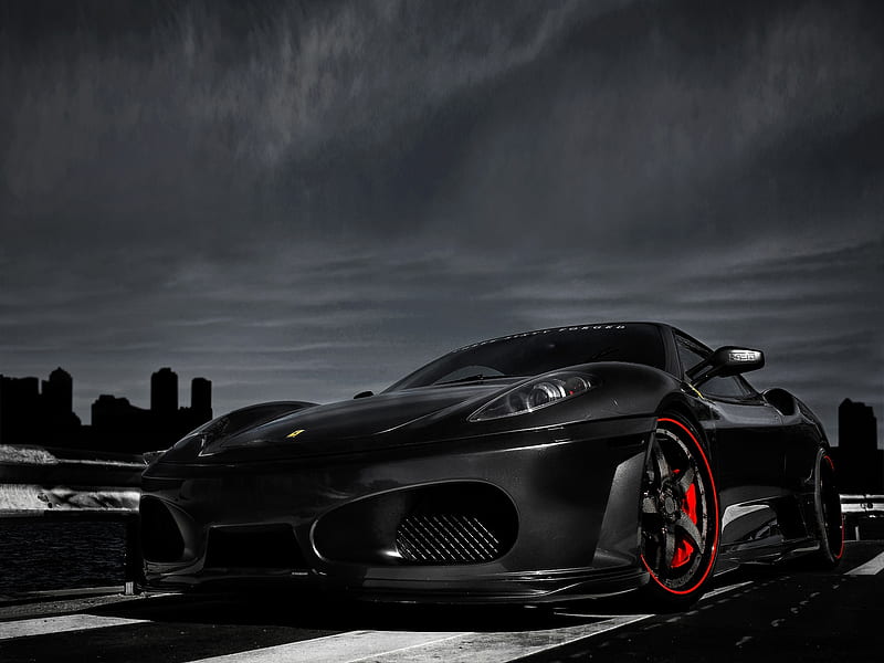 Ferrari, carros, graphy, terehan, negro, poder, lujo, Fondo de pantalla HD  | Peakpx