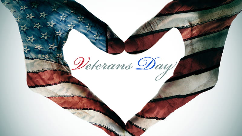 Hands With Heart Shape Veterans Day, HD wallpaper