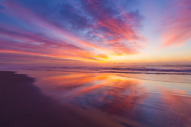 Stunning Beach Sunrise , beach, sunrise, nature, HD wallpaper