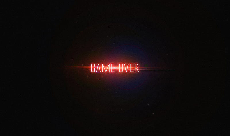 Game over, neon style, end game text, Games, HD wallpaper | Peakpx