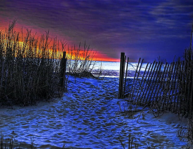 Sunset at Myrtle Beach, South Carolina, colors, evening, clouds, sky ...
