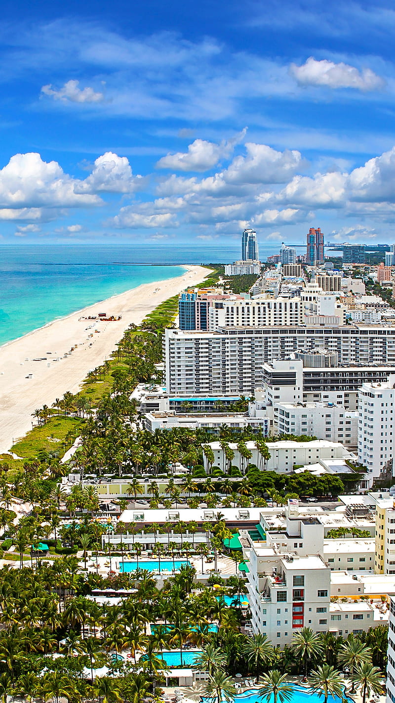 Miami Beach, florida, usa, HD phone wallpaper