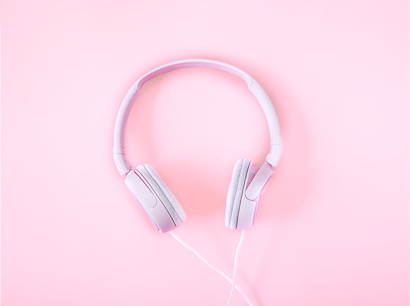 pink headphones, gadget, Technology, HD wallpaper