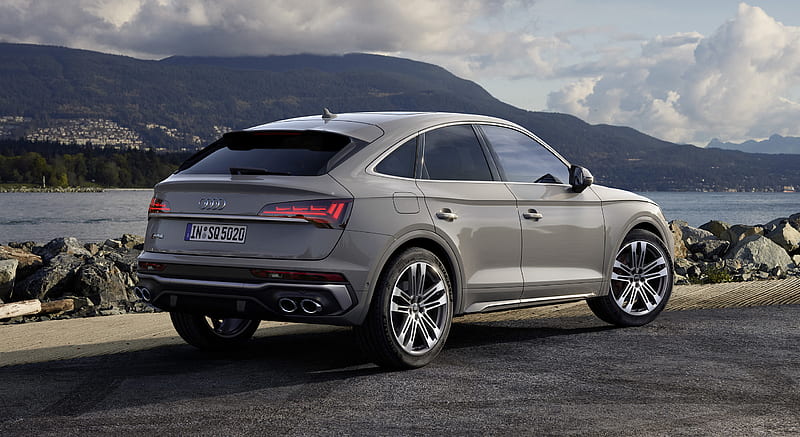 2021 Audi SQ5 Sportback TDI (Color: Quantum Gray) - Rear Three-Quarter , car, HD wallpaper