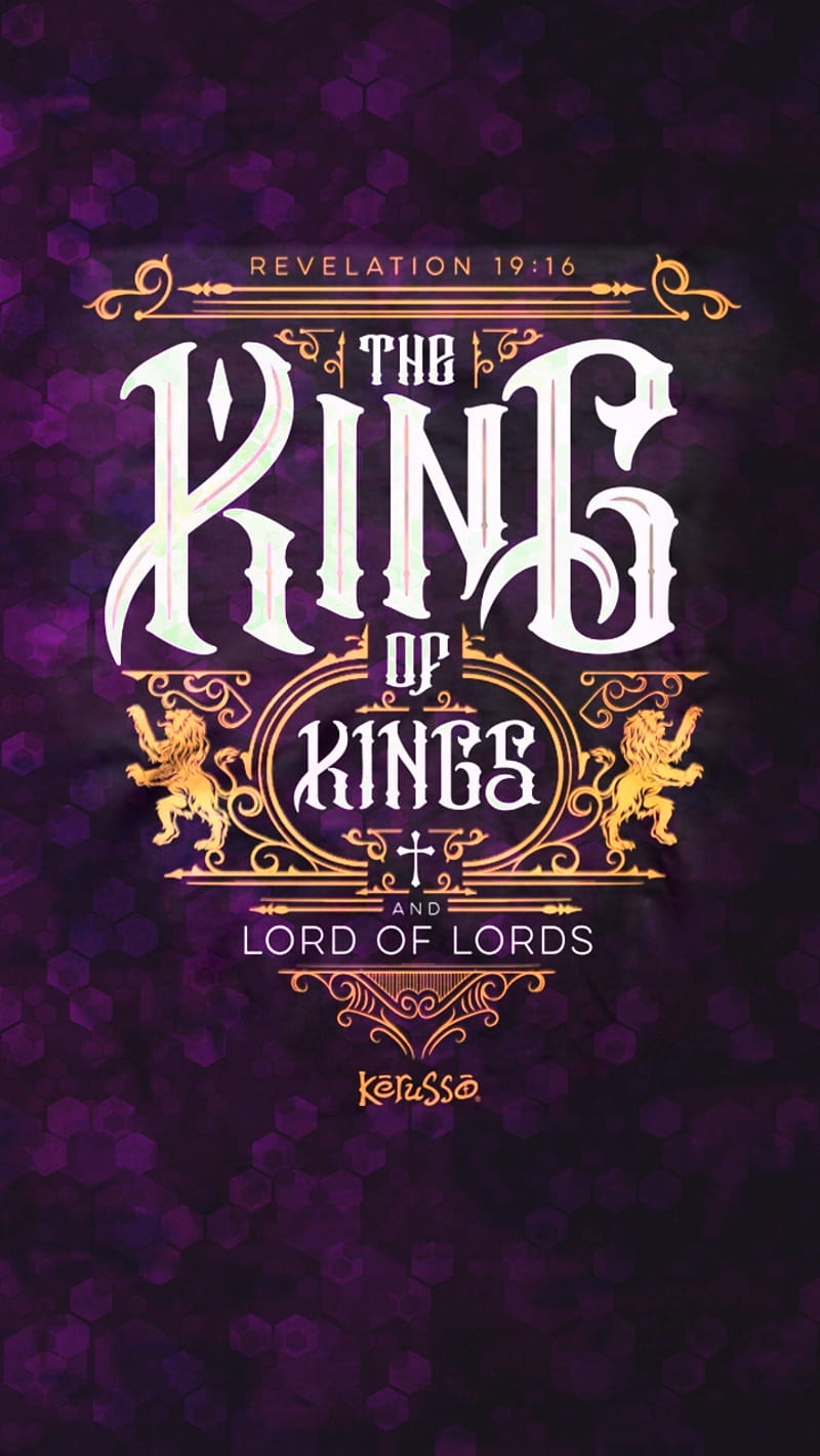 Revelation 19 16, bible, god, jesus, king, lord, purple, scripture, HD phone wallpaper