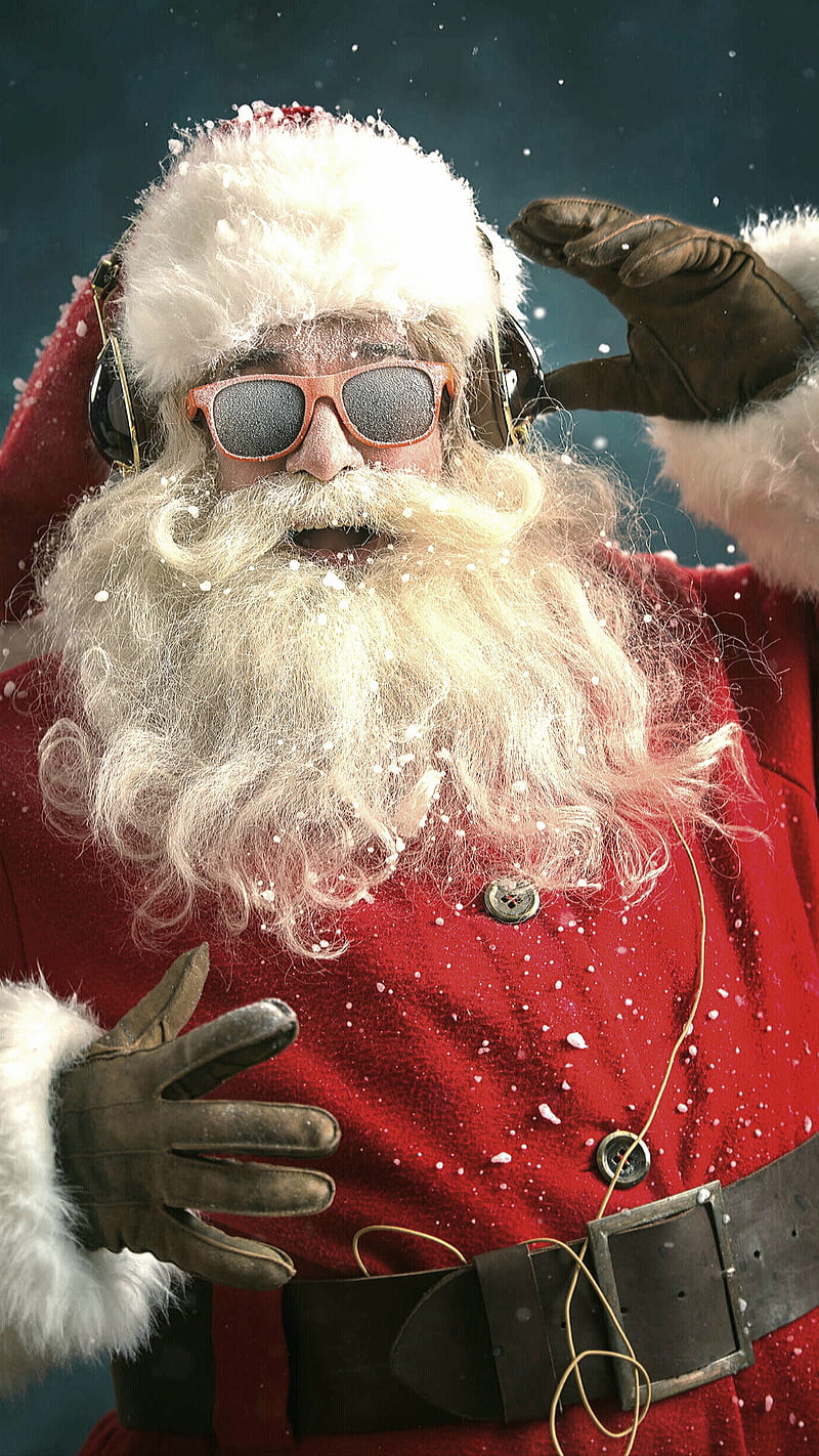 Santa claus, christmas, holiday, male, new, occasion, snow, year, HD phone wallpaper