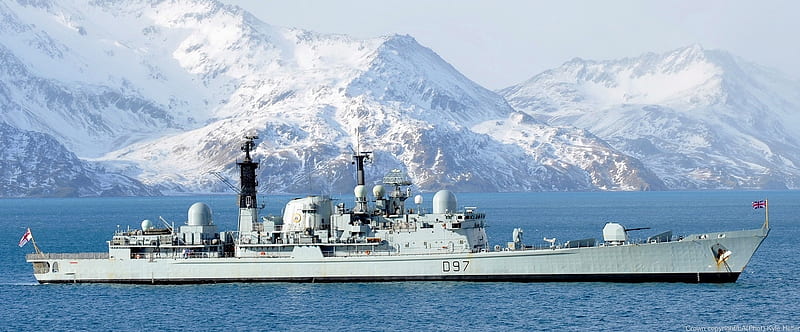 WORLD OF WARSHIPS HMS Edinburgh Type 42 Destroyer Batch 3, 5200 tons, RR Olympus turbines 2 shafts, 463 ft, COCOG, 33 kts plus, HD wallpaper