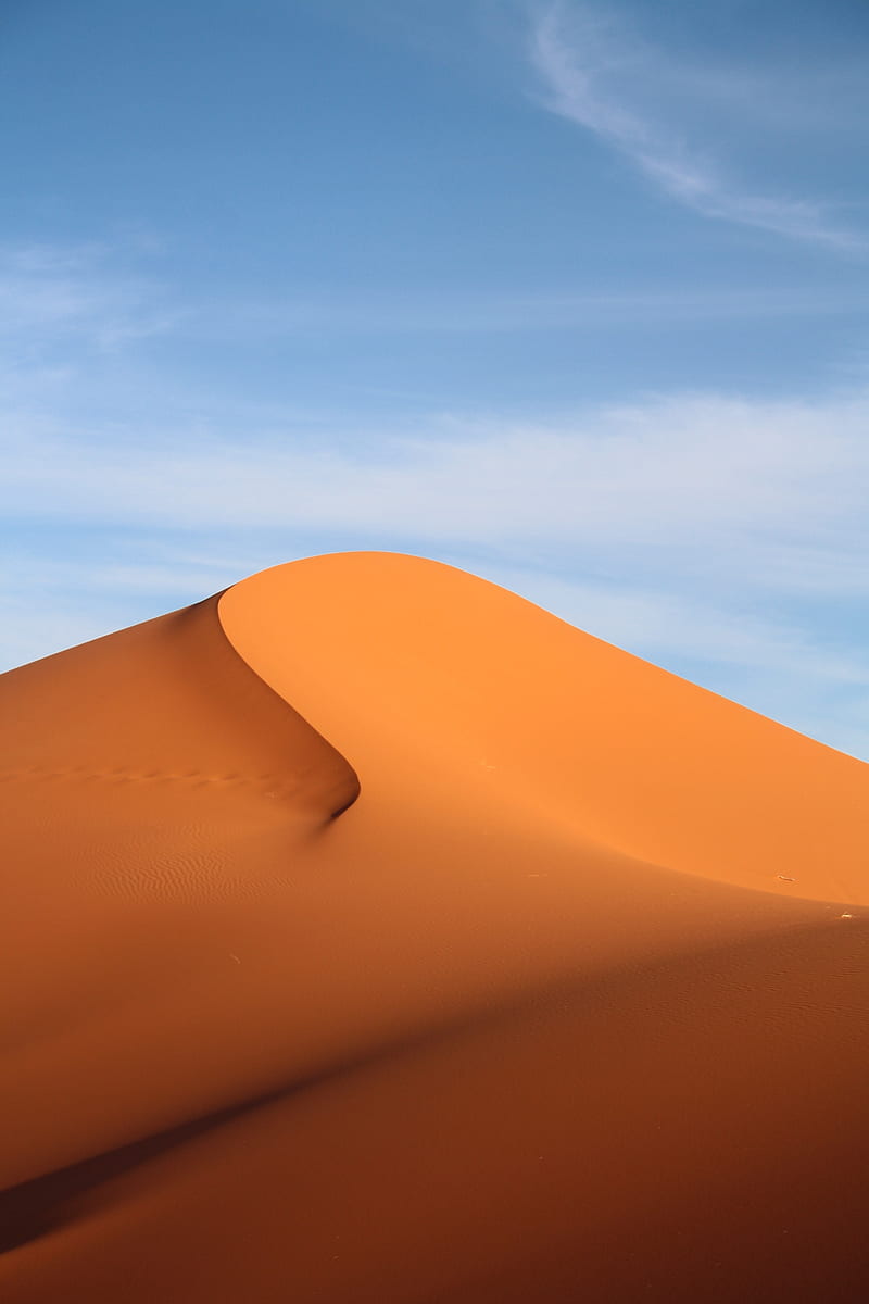 desert, landscape, sand, dunes, nature, outdoors, sky, HD phone wallpaper
