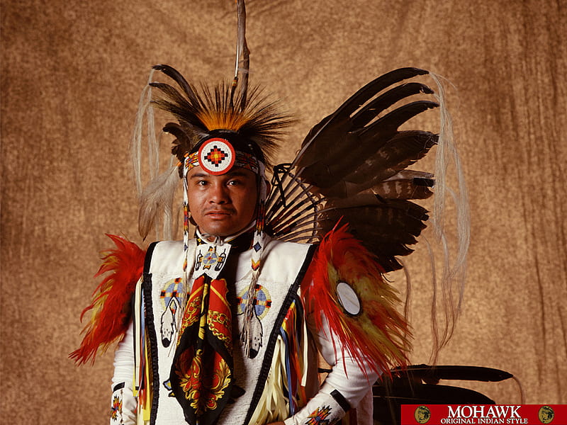 Mohawk, native, tradition, ornamentation, traditional costume, HD wallpaper