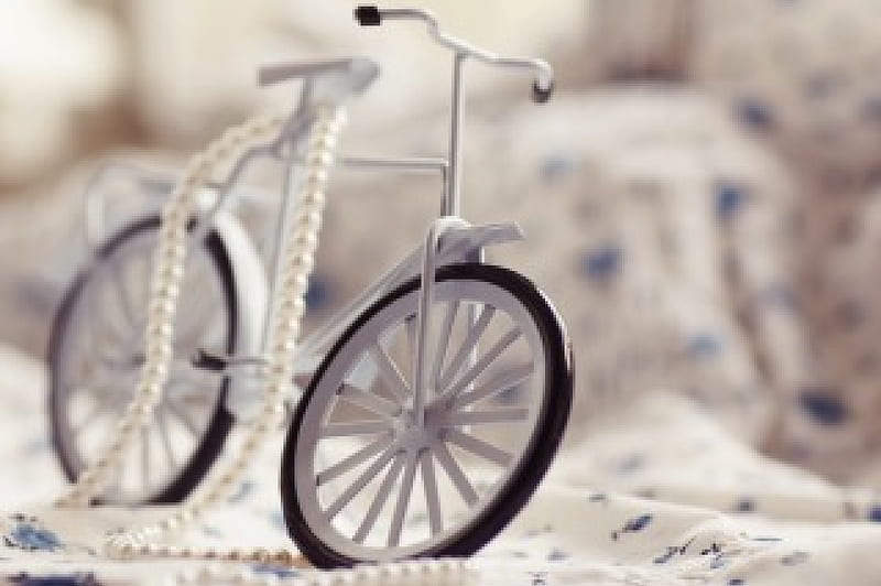 :), bicycle, toy, wheel, pearls, figurine, HD wallpaper