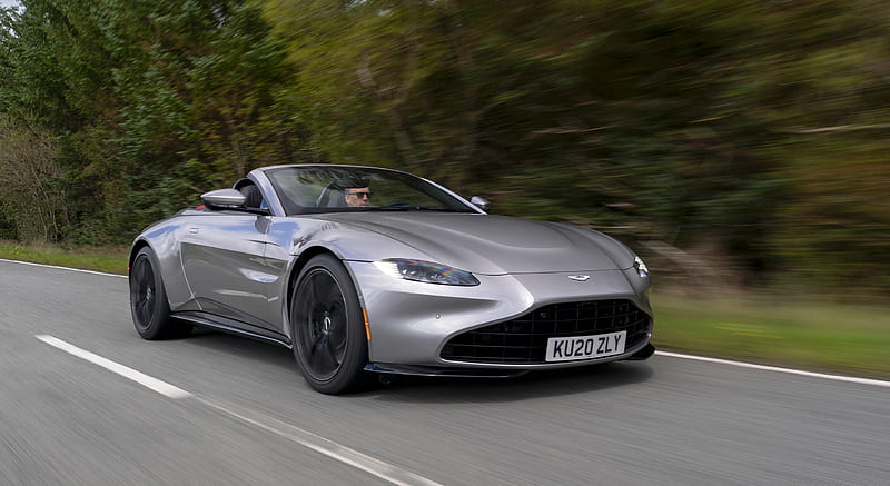 2021 Aston Martin Vantage Roadster (Color: Spirit Silver) - Front Three-Quarter , car, HD wallpaper 2021 Aston Martin Vantage Roadster (Color: Spirit Silver) - Front Three-Quarter , car, HD wallpaper