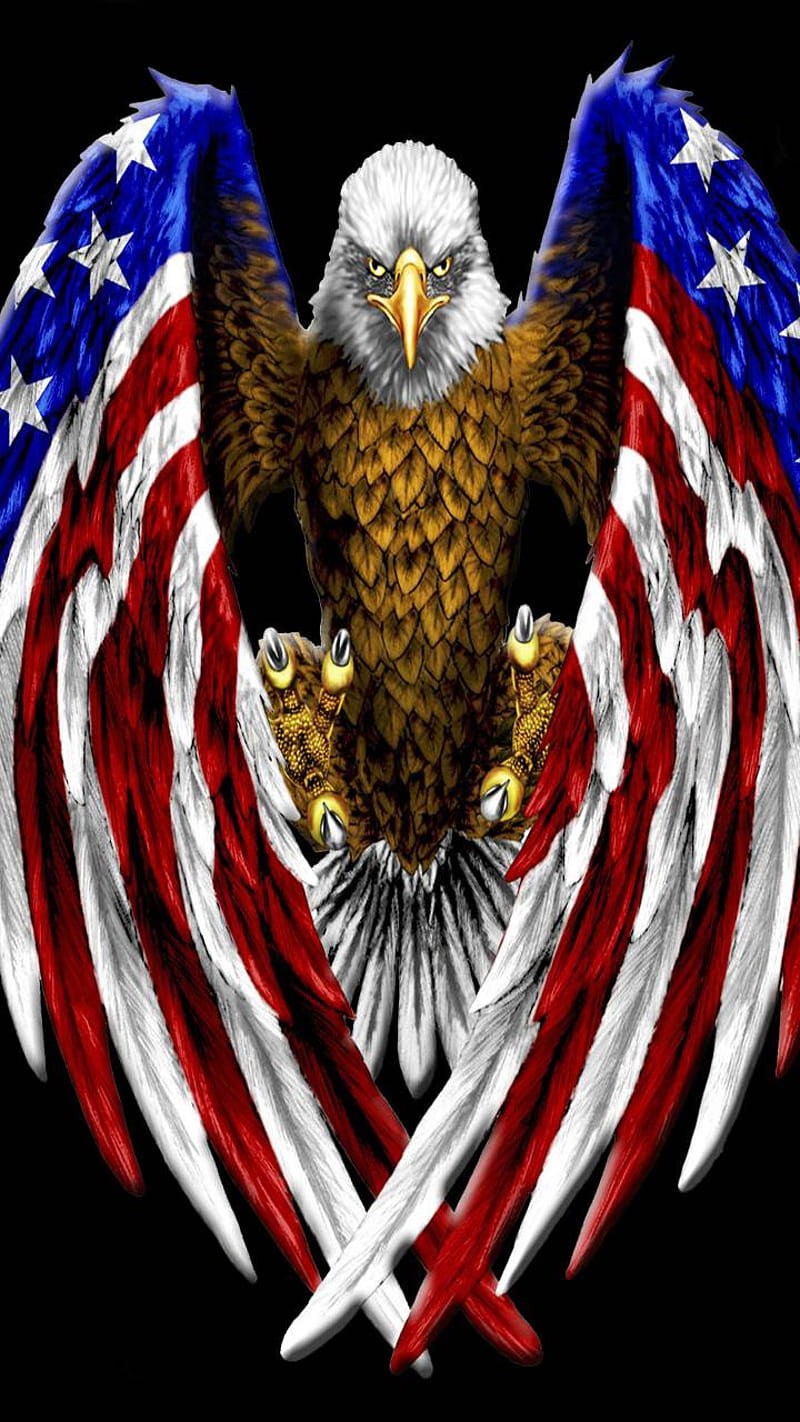 American eagle, flags, usa eagle, HD phone wallpaper