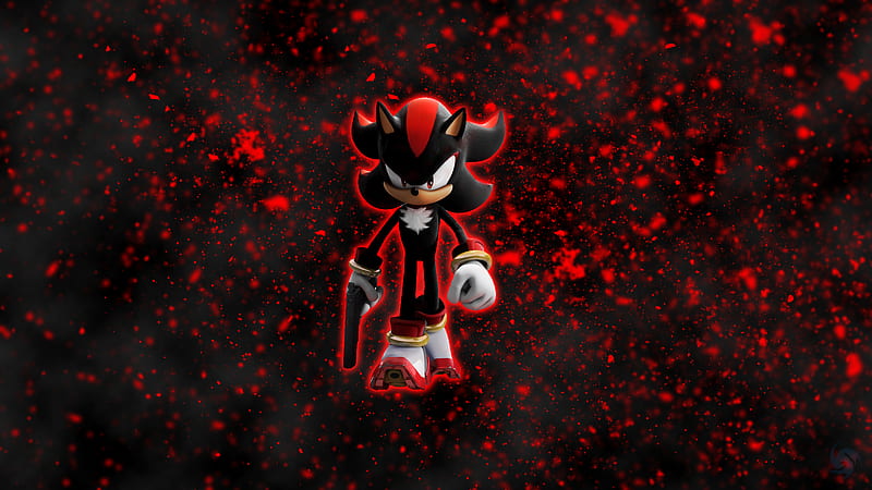 Sonic, Shadow the Hedgehog, Black , Gun , Red, HD wallpaper