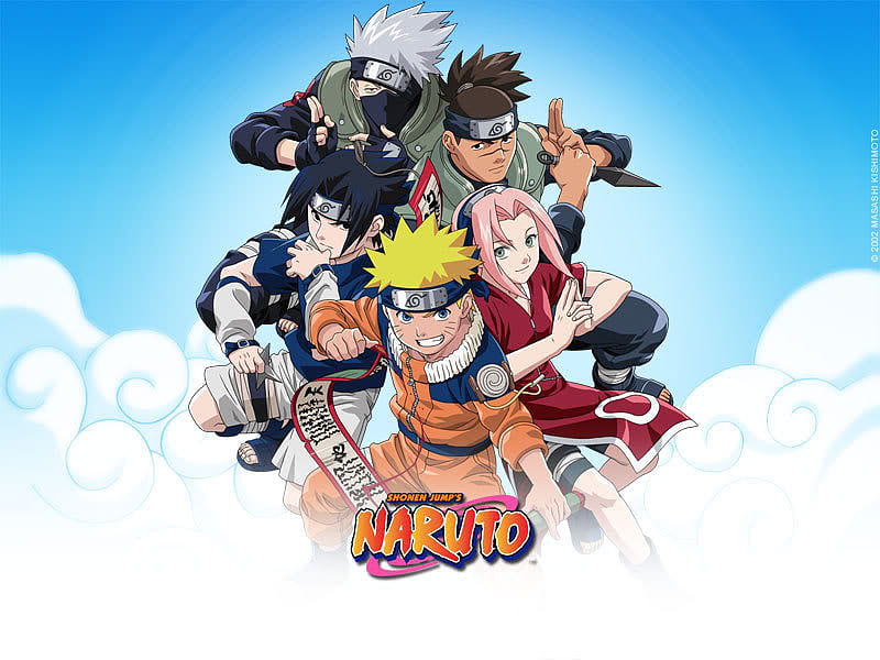 Family of Growing Ninja, iruka, sakura, naruto, sasuke, kakashi, HD wallpaper