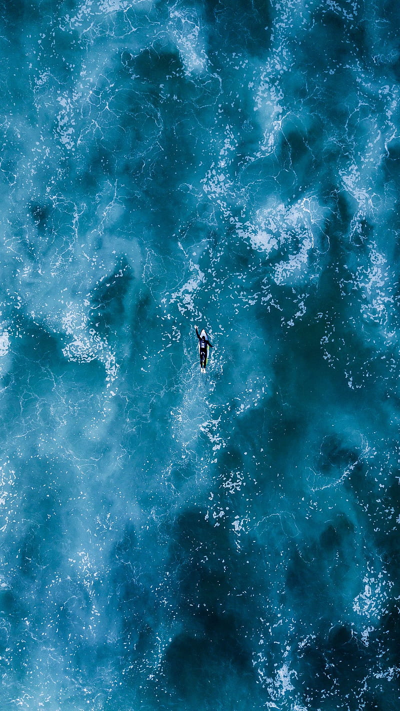 surfing, ocean, waves, top view iphone 8+/7+/6s+/for parallax background, Surfer Aesthetic, HD phone wallpaper