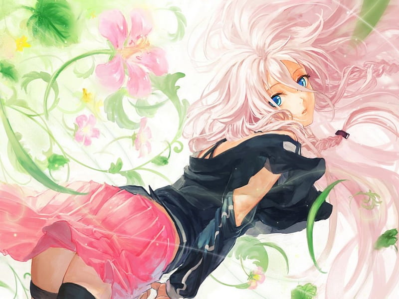 IA aria the wind, beautiful AI, cute girl, flowers, pretty girl ...