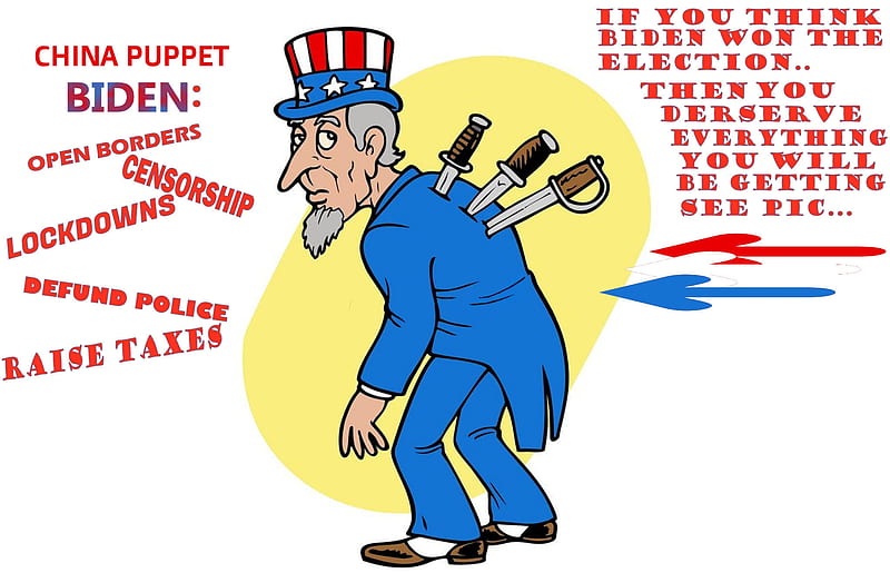 Knifed Again, dom, government, uncle sam, political, HD wallpaper
