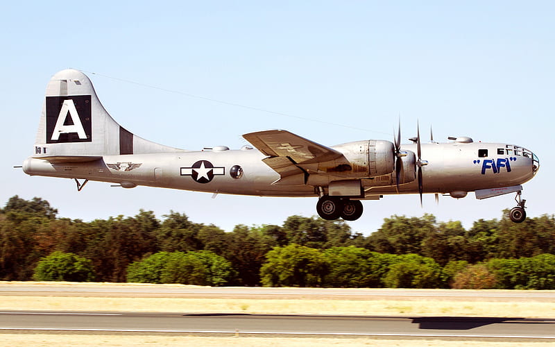 Boeing B-29 Superfortress, american heavy bomber, B-29, US Navy, Second World War, USA, HD wallpaper