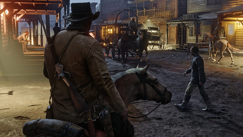 Cowboy Is Sitting On Horse Red Dead Redemption 2, HD wallpaper