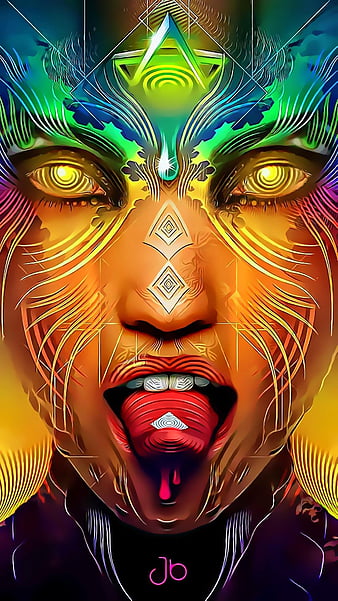 Robyn Abstract Face Line Art Wallpaper Mural | WallpaperMural.com