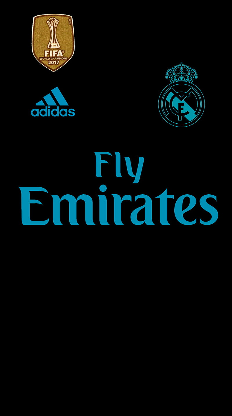 Real Madrid black, away, black, cr7, jersey, laliga, real madrid, ucl champion, HD phone wallpaper