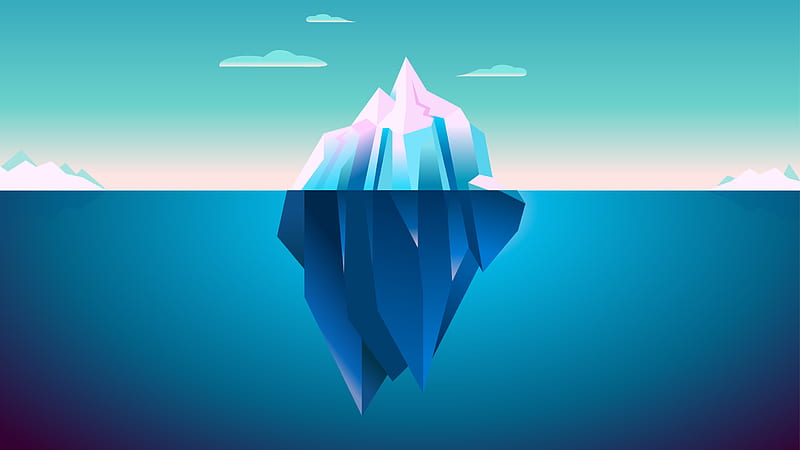 Iceberg Minimalism, iceberg, minimalism, minimalist, artist, artwork, digital-art, HD wallpaper