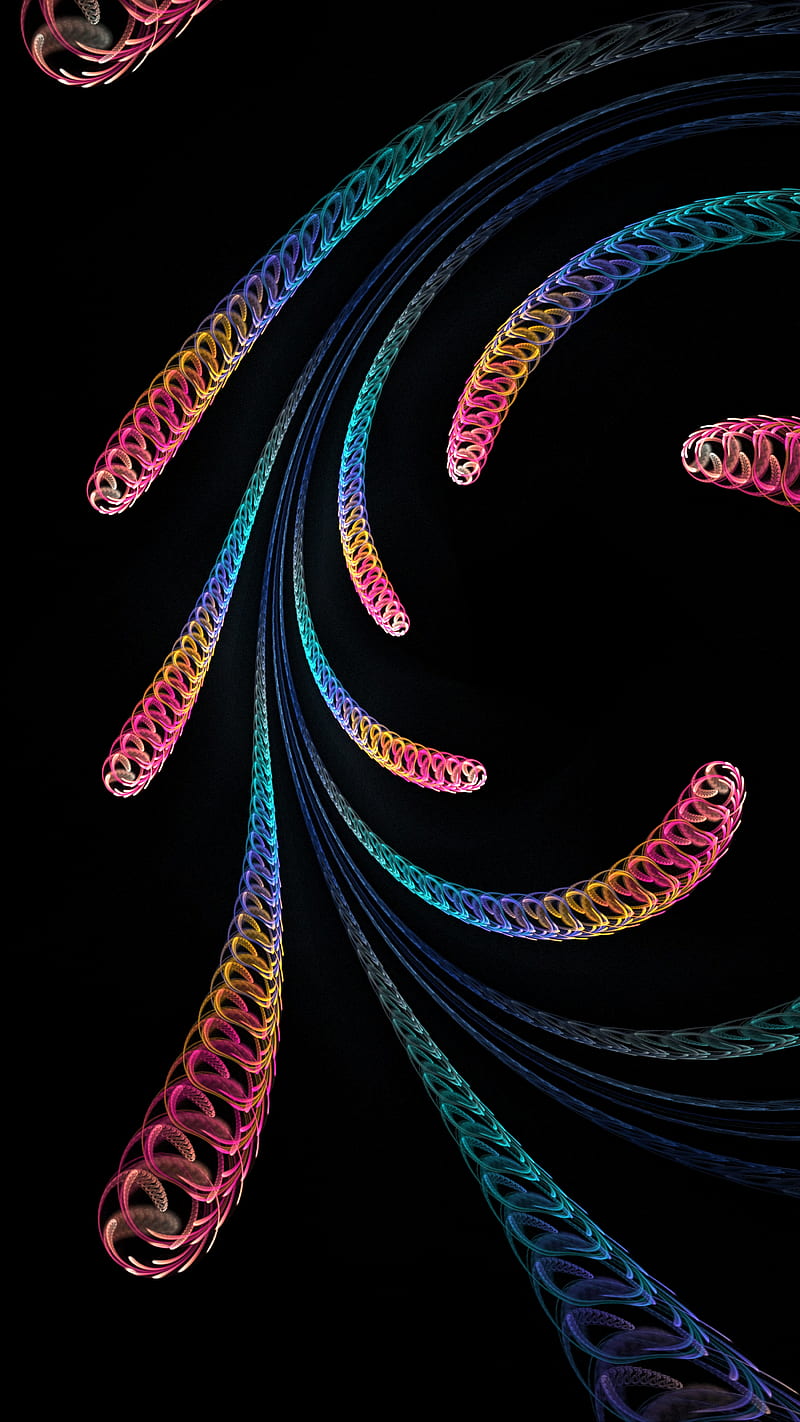 spirals, patterns, fractal, colorful, HD phone wallpaper