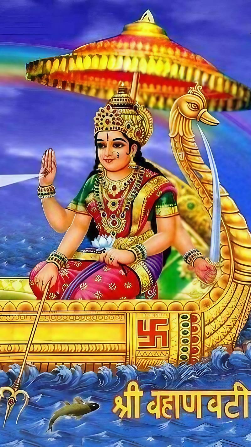 Sikotar Maa, Water Background, goddess, bhakti, HD phone wallpaper