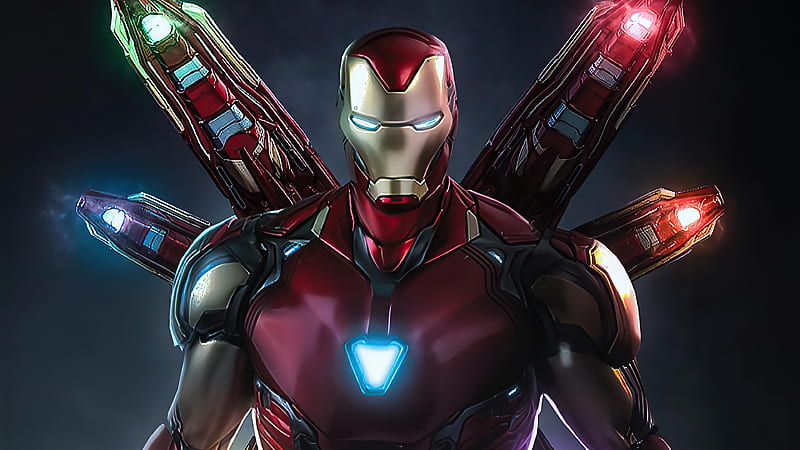 Iron Man Infinity Suit , iron-man, superheroes, artwork, artist, HD wallpaper
