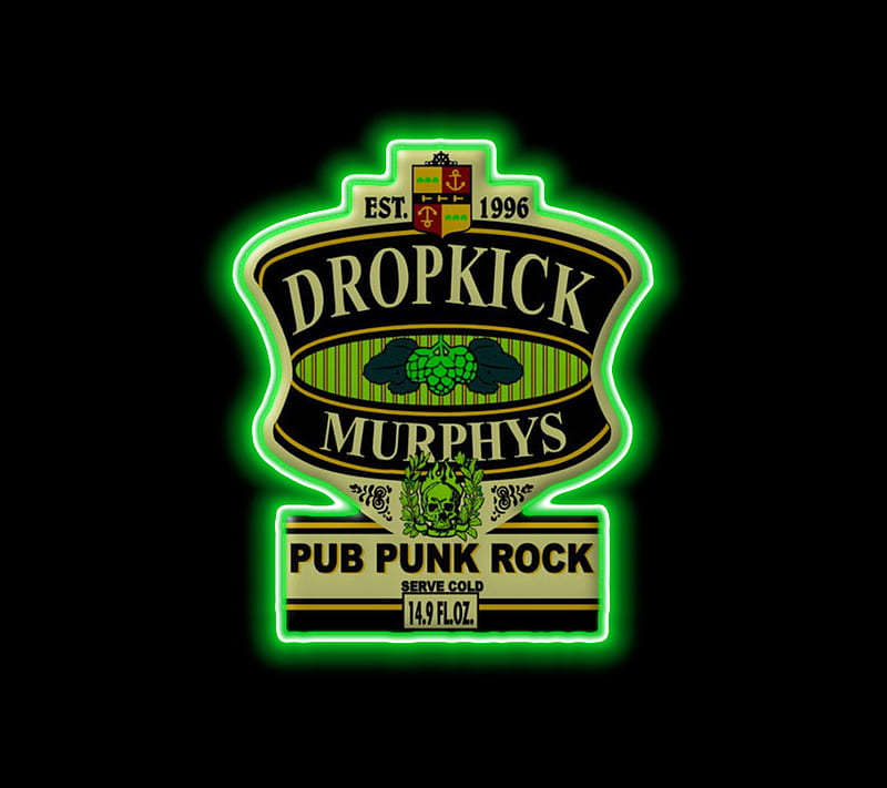 Dropkick In Neon, celtic, dropkick murphy, ireland, irish, st paddys, HD wallpaper