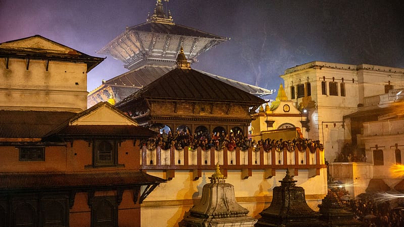 Celebrating the 'Great Night of Shiva' in Kathmandu, Nepali Temple, HD wallpaper