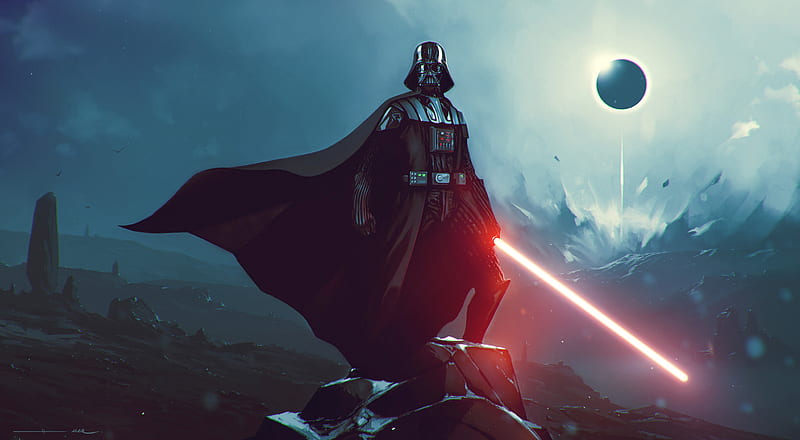 Darth Vader With A Red Lightsaber , darth-vader, star-wars, movies, 2021-movies, HD wallpaper