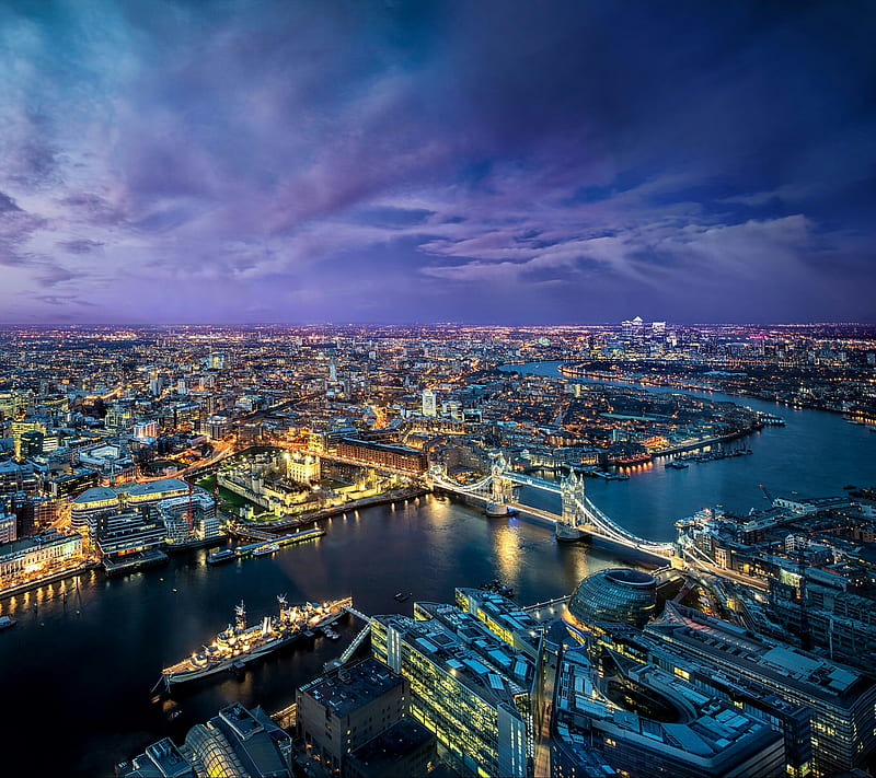 London night sky, view, HD wallpaper
