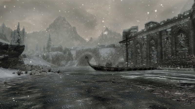 Winter, Snow, Building, Video Game, Skyrim, The Elder Scrolls V: Skyrim, The Elder Scrolls, HD wallpaper